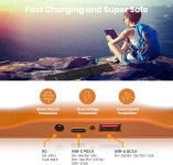 FlexSolar 60W 접이식 태양광 패널 USB-C /USB-A QC3.0 /DC 20-28V 포트를 갖춘 휴대용 충전기 휴대폰 소형 발전소와 호환되는 RV 캠핑... 