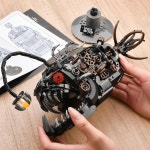 기계식 어류 건축물 세트 조명이 있는 해양 동물 디스플레이 가정이나 사무실용 컬렉션 장식 크리에이티브 블록 선물(1038PCS) : 홈테크샵