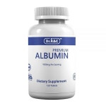 미국출고 평점4.5+ 230399 Dr.K&C 프리미엄 알부민 단백질 보충제 1000mg, 1병 (120정), 데일리 에너지 및 웰빙 지원 120개(2개입)... 
