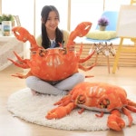 꽃게 쿠션 베개 소품 인형 대게 인테리어 모형 베개 해양 A. 블랙 랍스터, A. 60cm : 파셀몰5