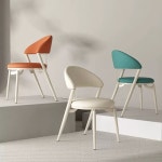 식탁의자 다이닝체어 인테리어 의자 chair A. 오프화이트 가죽  화이트 버전은 더 이상 : 디얼픽유