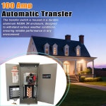 실내외용 Generac RXG16EZA3용 100암페어 자동 전송 스위치 교체 16회로 NEMA 3R 알루미늄 인클로저 : 세일NO달