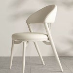 식탁의자 다이닝체어 인테리어 의자 chair A. 오프화이트 가죽  화이트 버전은 더 이상 : 디얼픽유
