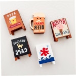 미니어쳐 우드 간판 메모꽂이 명함꽂이 카페 아이스크림 일본풍 데스크 소품 개업선물 : 셀즈올띵