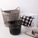 로레셋 세탁실 정리 빨래 바구니 원룸 기숙사 다용도 빨래통 : 로레셋