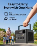 2026 휴대용 발전소 1000W(서지 2000W) 576Wh LiFePO4 배터리 태양광 발전기 가정용 캠핑 비상 RV 도로 주행을 위한 100W USB-C 출력... 