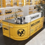 카운터 안내데스크 안내 ㄱ자형 컨테이너 테이블 : 유스토리원주식회사