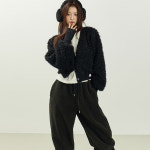 [딘트] J3062 부클 기모 크롭 가디건 : 딘트