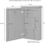 크로슬리 가구 리디아 월 장착 욕실 거울 및 약품 캐비닛 흰색 : 하은이네바