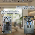 Square D용 접지봉 키트 슈나이더 전기 부하 센터 2팩과 호환되는 7단자 : MJSHOP006