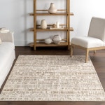 누룸 달리아 베이지/브라운 9피트 x 12인치 기하학적 추상 부드럽고 아늑함 높은 교통량 얼룩 저항성 쉬운 청소 내구성이 뛰어난 침실... 