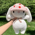 뜨개 애착 인형 만들기 코바늘 손뜨개 봉제 패키지 DIY 토끼 A. 작은 토끼 재료 키트 : 앤티브