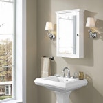 크로슬리 가구 리디아 월 장착 욕실 거울 및 약품 캐비닛 흰색 : 하은이네바