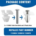 1133024 변기 볼트 하드웨어 키트 콜러 부품 1219016 1133070과 호환됨 : 트러비스
