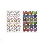 곰돌이 발바닥 포인트스티커 팬시스티커 : 니즈플리 neesply