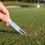 테디스마켓 미니 실버 스틸 이중 포크형 잔디 정비 도구 키체인 정원 소형 : 테디스마켓