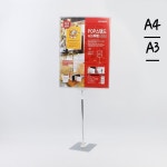 조립식 A4 A3 투명 POP 스탠드 쇼케이스 안내판 안내판 투명아크릴판 스텐드포스트 전단지꽂이거치대 : MoMo랜
