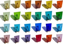 컬러윈 24개 스테인드글라스 시트 4 x 6 인치 선명한 혼합 색상 아트 글라스 공예품 선캐처 모자이크 및 장식용 버라이어티 팩 (투명... 