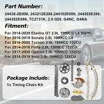 Acura ILX 어코드 시빅 크로스투어 CR-V 2.4L 2008-2015를 위한 캠샤프트 조정기가 장착된 INGKAN 14210-PNA-000 엔진 타이밍 체인 키트... 