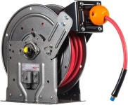 Hannay Reels N716-19-20-10.5J 시리즈 N700 스프링 리트랙터블 에어 워터 오일 호스 릴 1/2인치 x 50인치(280 PSI) AR-28 + HS-35... 