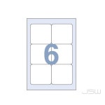 웍스지 세모네모 라벨지 100매 C 3009 6칸 99.492.4 바코드라벨 : 제이웍스지