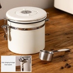 원두보관용기 진공보관통 커피밀폐용기 커피콩 진공 밀봉 주전자 주방용품용 스테인리스 스틸 기밀 용기 주방용 휴대용 곡물 보관 캔... 