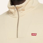 리바이스 남성 로고 쿼터 지퍼 스웨트셔츠 000VT-0001 안개 XS : 이네글로벌