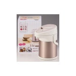 진주 금속 냄비 에어 포트 2.5L 더블 스테인리스 보온 보냉 탁상 넓은 입 업 형상 메탈 브라운 안심 시간 H-6339 : 도쿄네모