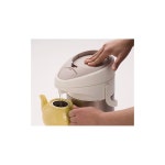 진주 금속 냄비 에어 포트 2.5L 더블 스테인리스 보온 보냉 탁상 넓은 입 업 형상 메탈 브라운 안심 시간 H-6339 : 도쿄네모