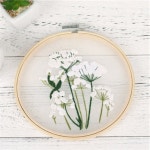 홍토미 감성 인테리어 DIY 프랑스 자수 패키지 들꽃 입체자수 취미키트 : 파파손군샵