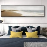 픽유아 해변가 그림 거실 소 A. F8123 싱글 크기 패턴 사용자 정의 가능, A. 30120 1.2m 침대 및 거실에 권장, A. 천면실목화천연원목틀 : 픽유아