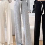 N42 여성 일자핏 허리밴딩 골지 사계절 바지 URK 237 여성트레이닝복 : CKFLEX