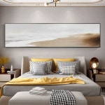 픽유아 해변가 그림 거실 소 A. F8123 싱글 크기 패턴 사용자 정의 가능, A. 30120 1.2m 침대 및 거실에 권장, A. 천면실목화천연원목틀 : 픽유아