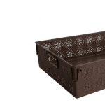 갈색 흰색 멀티 수납 바스켓 6호 옷 정리 보관 수건 세탁물 담기 : 에브리굿즈J