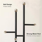 입구 침실 거실 호텔용 대리석 베이스 튼튼한 코트 트리 헤비 듀티 의류 랙이 있는 지아유에주 랙 프리스탠딩(블랙) 14.96 x 10.24 68.9... 