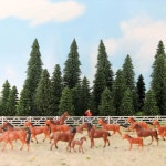 S0804 40pcs 다크 그린 파인 모델 시더 트리 2.05-4.96인치(52-126mm) 철도 풍경 레이아웃 HO OO 스케일 뉴 : 로카마트