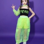 아동 공연복 재즈댄스 스트리트 가을 아동 겨울 패션 런웨 A. 그린 세트, A. 110cm : 루미에르몰마켓