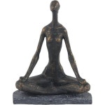 데코 79 폴리스톤 요가 장식 조각 홈 동상 액센트 피규어 9인치 x 5인치 11인치 블랙 9 x 5 x 11 : M에이컴퍼니