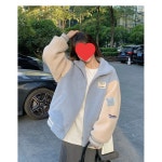 팔 컴포트트리밍 양털 플리스 후드 집업 후리스 티 자켓 오버핏 가을 겨울 옷 잠바 점퍼 간 : 로뎀스토리21