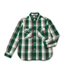 [WAREHOUSE] LOT 3104 FLANNEL SHIRTS C GREEN : RINOSTORE