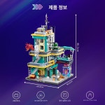 펀홀 F9042 아파트 네온 조립 제품 블록 사이버펑크 2507PCS 조명 : 엠오지