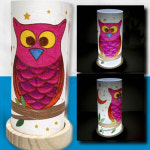 아동조명등공작 어린이조명등공예수업 원목 별밤 부엉이 만들기 : 덩그러니