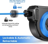 히미미 50피트 + 6.6피트 리트랙터블 에어 호스 릴 천장형 /벽형 마운트 페누마 자동 되감기 황동 피팅 굽힘 제한 장치가 있는 3인치 x... 