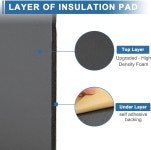 아크로픽스 197밀리 5mm 17제곱피트 범용 사운드 데드너 매트 61인치 x 39.4인치 고밀도 폼 열 차폐 소재 자동차 보트 후드 엔진 블랙 - 1팩... 