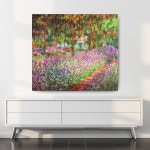 클로드 모네 그림 지베르니의 화가 정원 유화 질감 붓터치 캔버스 액자 40x36cm : 아트스코