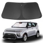 Fannyc 앞 유리 햇빛 가리개 접이식 자동차 앞 창문 햇빛 가리개 앞유리 쉐이드 맞춤형 핏 2020-2026 기아 소울 블록 UV  Toyota... 