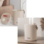 책상 탁상용 사무실 휴대용 손잡이 이동 가벼운 작은 미니 USB 가습기 1L 베이지 + 필터 2개 : HW마트 4