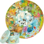 9776434 취미 놀이 직소 퍼즐 Animals of the World Jigsaw Round Puzzle for Children Age 5-8 Year Olds - 100% : 오공코퍼레이션