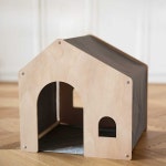 원목 고양이 숨숨집 강아지집 반 밀폐 텐트 실내 고양이집 실외 분리형 1. 그레이 52x47x50cm : X-Tri