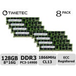 Timetec 타임텍 HMT42GR7AFR4C-RDT8 128GB 키트 DDR3 1866MHz PC3-14900 등록 ECC 1.5V CL13 2R 128GB KIT(8x16GB) : 일상커머스